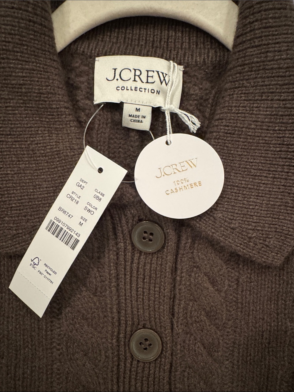 J.Crew Collection cashmere twisted cable-knit cardigan CR218 - Picture 13 of 15